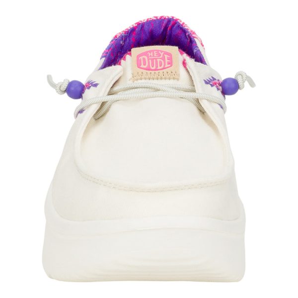Wendy Peak Chambray Woven - White/Pink