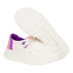 Wendy Peak Chambray Woven - White/Pink