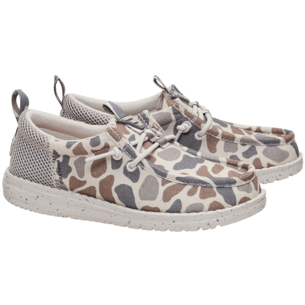 HEYDUDE X BURLEBO Wally Funk Youth Deer Camo